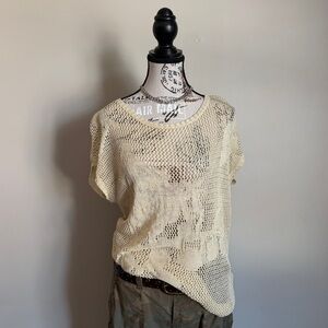 Downtown Coalition y2k summer crochet tunic top